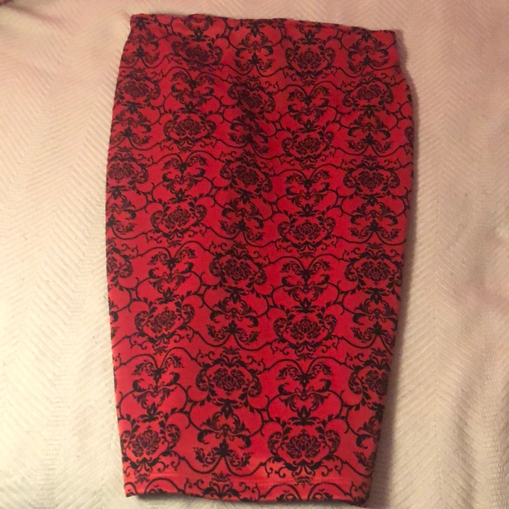 Red Fitted Skirt